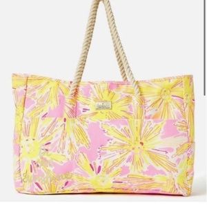 NWT Lilly Pulitzer Printed Beach Tote NEW Multi Be The Sunshine